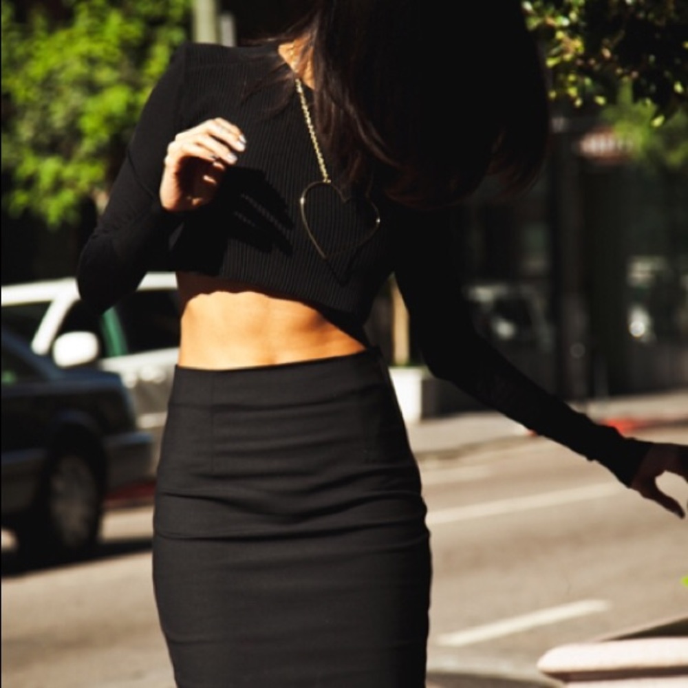 Zara Ribbed Knit Cropped Sweater